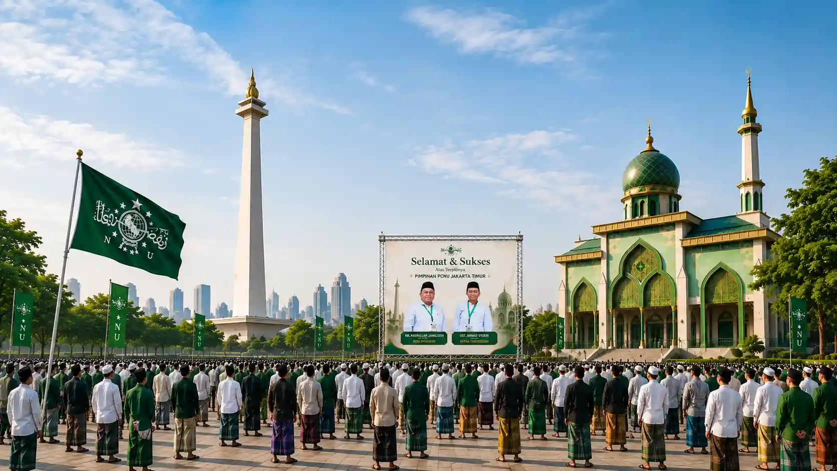 Kebersamaan pengurus dan warga PCNU Pengurus Cabang Kabupaten Lima Puluh Kota